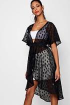 Boohoo Ruby Angel Sleeve Ruffle Kimono