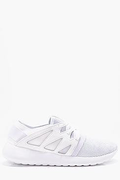 Boohoo Mesh Toe Running Trainer
