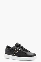 Boohoo Emily Stud Lace Up Trainer