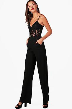 Boohoo Tall Avery High Waisted Wide Leg Trousers