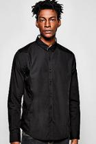 Boohoo Plain Poplin Long Sleeve Shirt