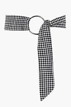 Boohoo Jess Gingham Fabric D-ring Fasten Belt
