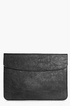 Boohoo Ella Fold Over Mag Lock Oversized Clutch