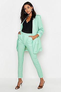 Boohoo Tall Stripe Woven Tailored Pants