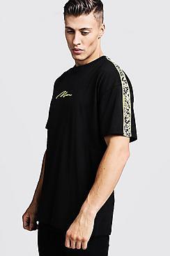 Boohoo Oversized Snake Panel Print Man T-shirt