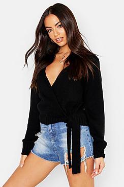 Boohoo Wrap Tie Detail Cardigan