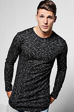 Boohoo Long Sleeve Space Dye Rib Knit Jumper