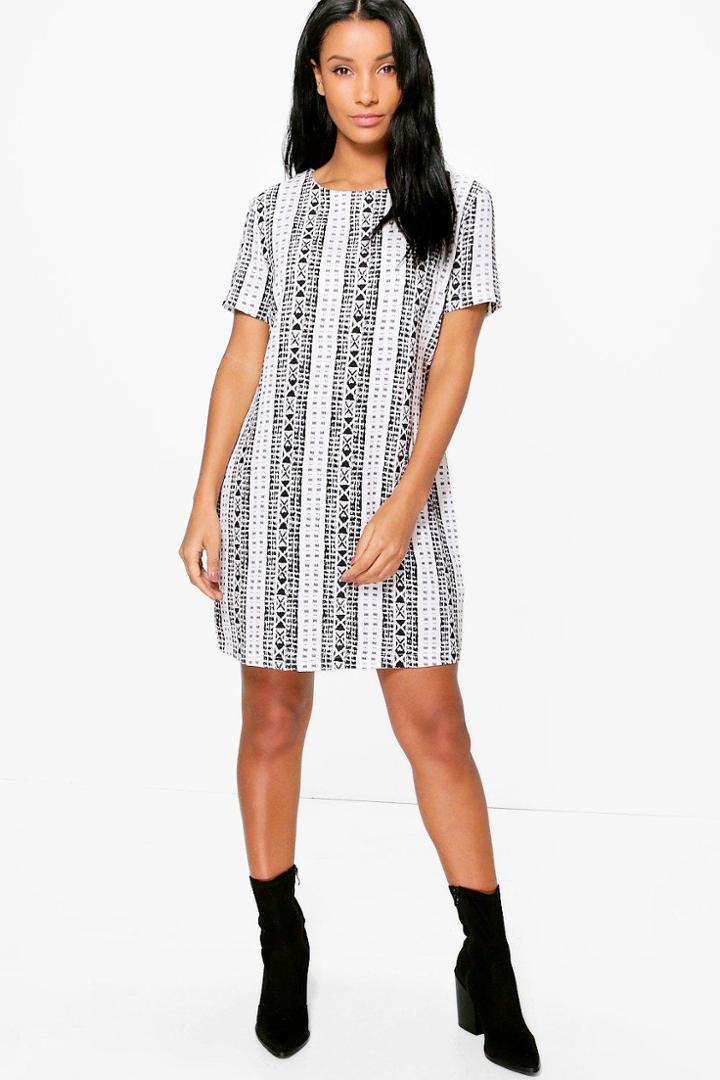 Boohoo Alexandra Mono Shift Dress Black