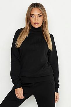 Boohoo Woman Embossed Slogan Oversized Sweat