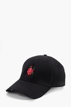 Boohoo Rose Embroidered Cap