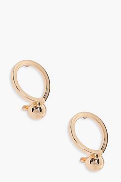 Boohoo Isabella Ball End Twist Hoop Earrings