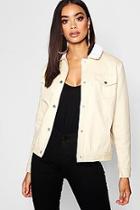 Boohoo Padded Oversize Coloured Denim Jacket