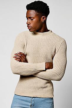 Boohoo Crew Neck Chenille Yarn Knitted Jumper