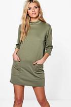 Boohoo Oversized Pocket Front Box Shift Dress