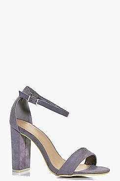 Boohoo Block Heel Two Part Heels