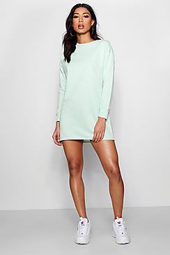 Boohoo Zendaya Round Neck Oversized Sweat Dress