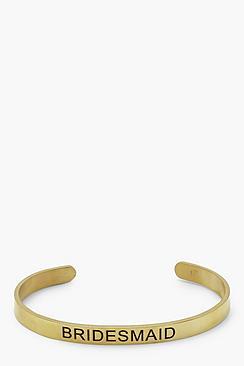 Boohoo Bridesmaid Engraved Bangle