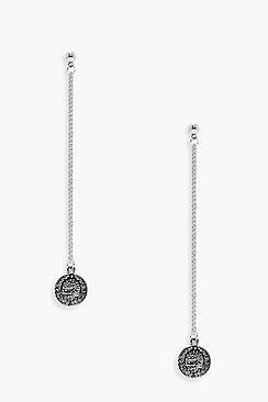 Boohoo Jenny Coin Drop Earrings