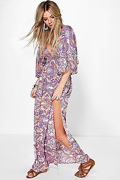 Boohoo Leila Multi Paisley Maxi Dress