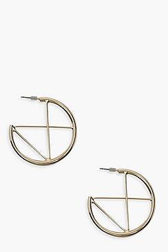 Boohoo Geometric Hoop Earring