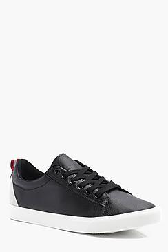 Boohoo Contrast Heel Trainers
