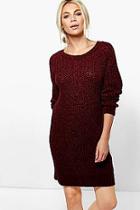 Boohoo Maria Boucle Knit Mini Dress