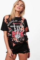 Boohoo Rebecca Tie Dye Band T-shirt