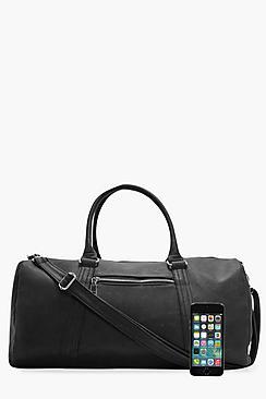 Boohoo Black Smart Pu Holdall Bag