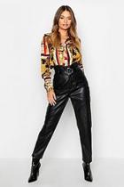 Boohoo Scarf Chain Print Oversized Shirt