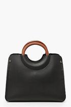 Boohoo Wooden Handle Small Tote