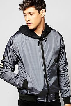 Boohoo Badged Bomber
