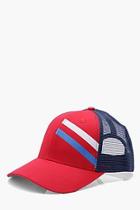 Boohoo Sports Stripe Mesh Trucker Cap