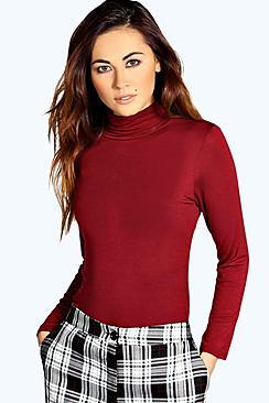 Boohoo Laura Turtle Neck Long Sleeve Top