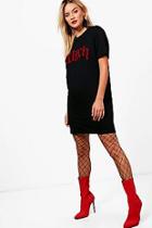 Boohoo Halloween Lauren Witch T-shirt Dress