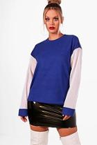Boohoo Plus Kitty Mesh Panel Sweat Top