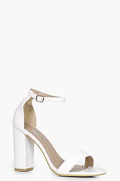 Boohoo Lucy 2 Part Block Heels