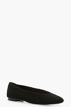Boohoo Hannah Soft Touch Fold Back Ballets