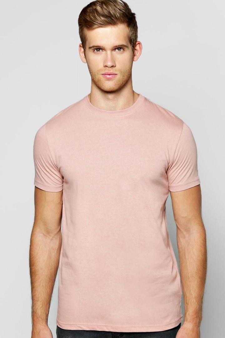 Boohoo Basic Crew Neck T Shirt Pink