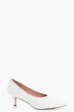 Boohoo Poppy Pointed High Vamp Kitten Heel