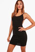 Boohoo Laura Metallic Backless Bodycon Dress