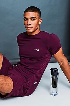 Boohoo Muscle Fit Biker Panel Reflective Tee