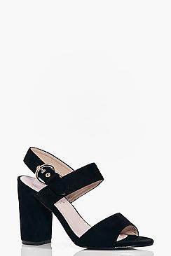 Boohoo Katie Double Band 2 Part Heels