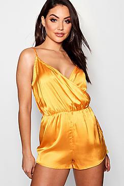 Boohoo Polly Cross Over Beach Playsuit