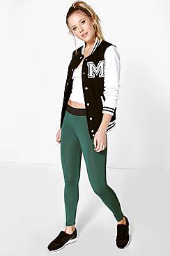 Boohoo Charlie Basic Contrast Waist Band Leggings