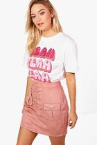 Boohoo Aby Glitter Slogan Oversized T-shirt