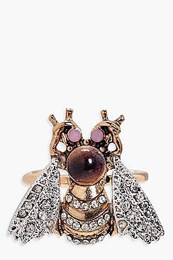 Boohoo Freya Stone Bee Ring