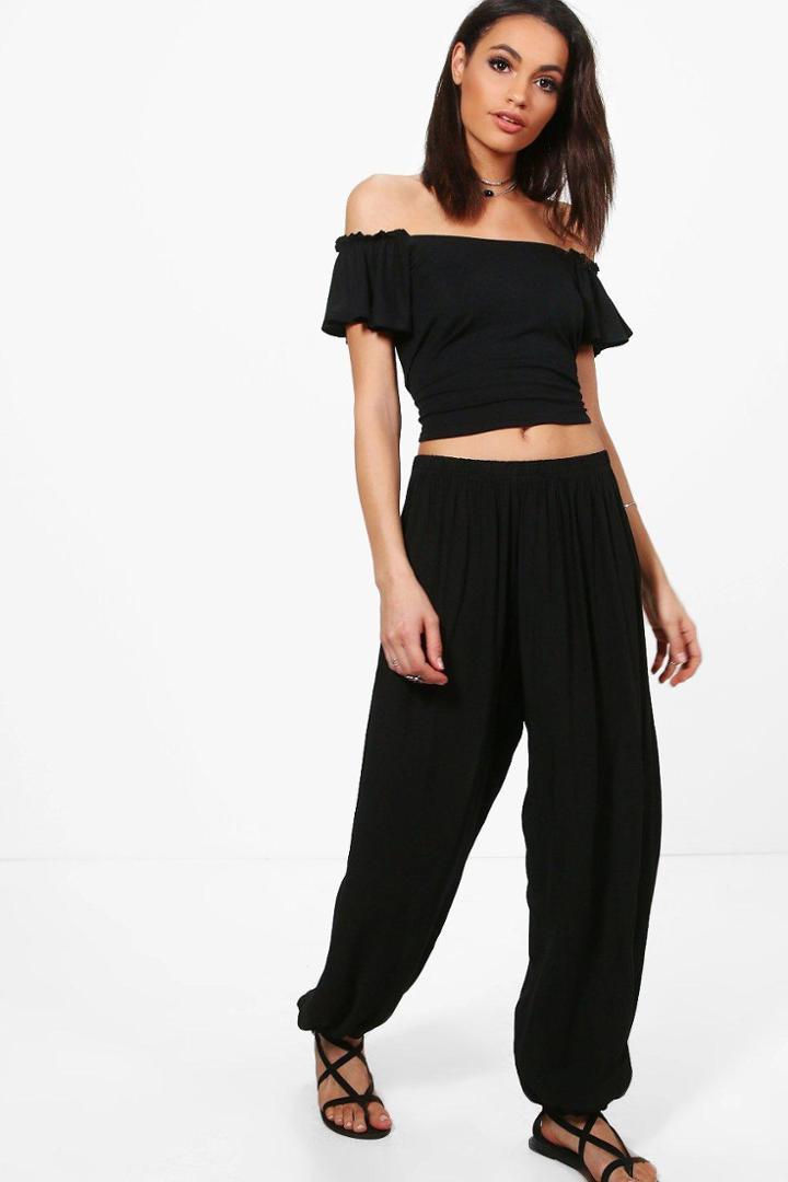 Boohoo Valerie Slouchy Trousers Black