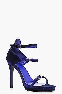 Boohoo Ava Three Strap Barely There Heel