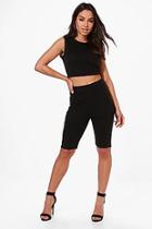 Boohoo Zoe Crop Legging Knitted Loungewear Set