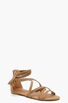 Boohoo Amy Tassel Trim Gladiator Sandals